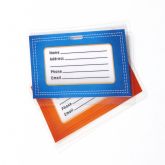 USI Opti Clear®  Luggage Tag Size Horizontal Laminating Pouch Film with Slot - Measures 2 1/2" x 4 1/4"
