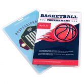 USI Opti Clear® Tournament Badge Laminating Pouch Film with Slot or Hole - Measures 4" x 6"