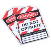 USI Opti Clear® Lockout Tag Size Laminating Pouch Film with Slot - Measures 4 5/8" x 7 5/16"