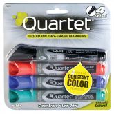 Quartet®​​​​​​​ EnduraGlide Dry Erase Markers, Chisel Tip, Assorted Colors