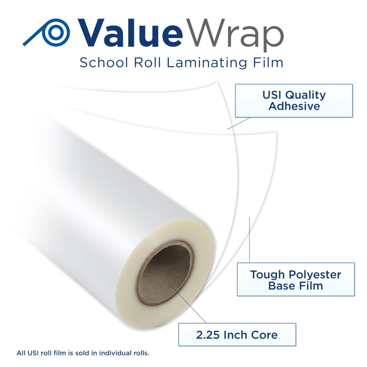 skrædder tilbede Merchandising USI ValueWrap School 1.5Mil 500' Roll Laminating Film | USI Laminate
